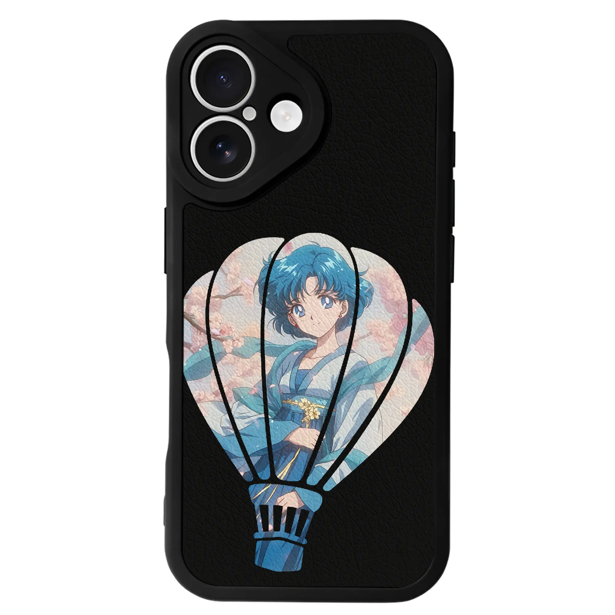 美少女戦士セーラームーン グッズ 水野 亜美 - IPhone 16シリーズ対応 ・ シリコンスマホケース ・ レザー調 ・ 高精度フィット ・ 耐衝撃 ・ ワイヤレス充電対応 ・ 精密カット